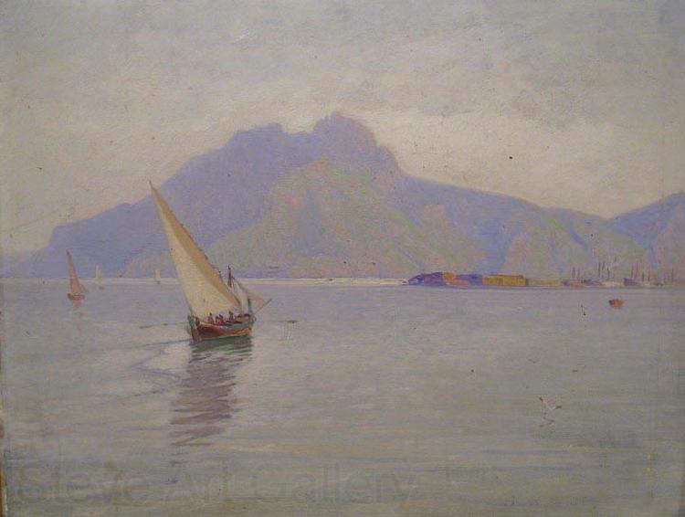 Carl Wilhelm Barth Innseilingen Til Palermo Germany oil painting art